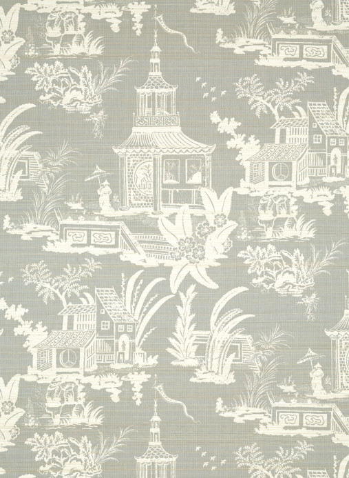 Thibaut Wallpaper Empress Court - Grey